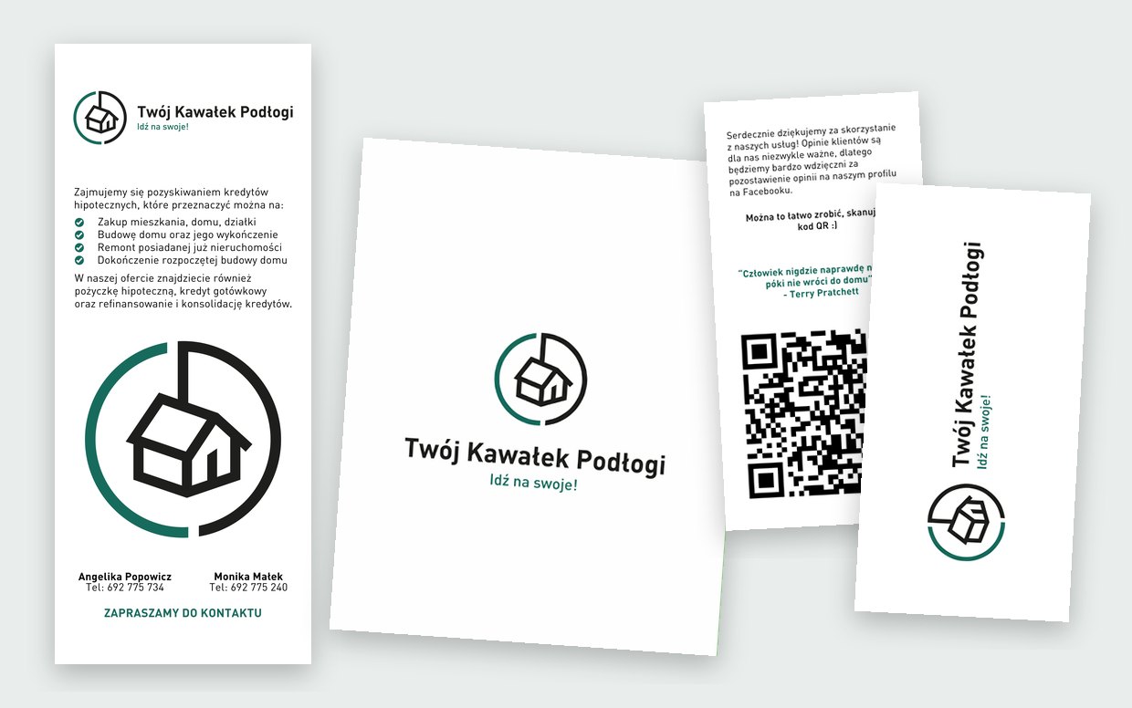 Twój Kawałek Podłogi print materials: roll-up, folder and leaflet