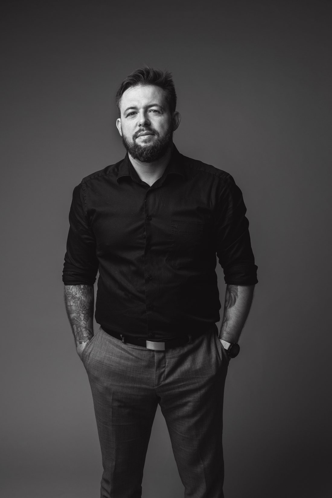Paweł Zagroba — black and white portrait